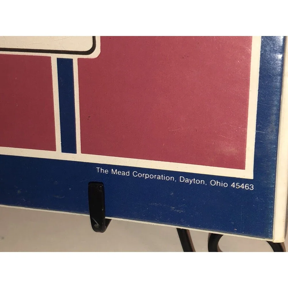 Vintage 70s Mead TIC TAC TOE Game 3-Ring Binder 1978 Metal Hinges 29450